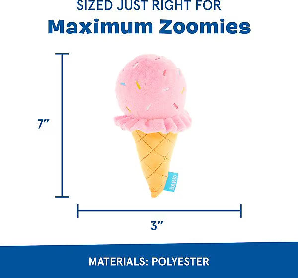 Slobbery Ice Cream Cone Dog Toy