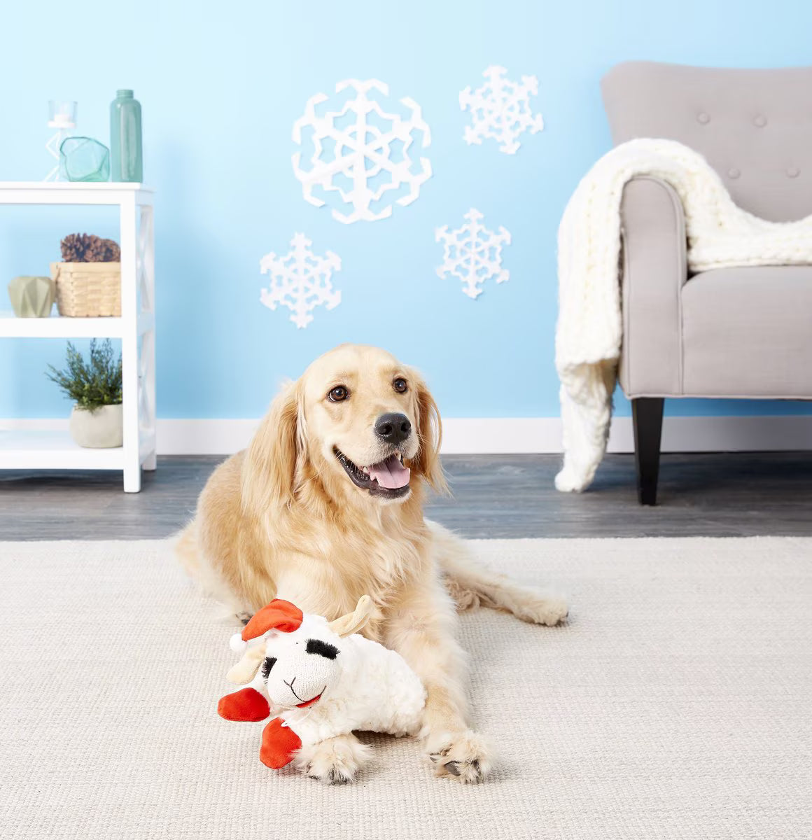 Lamb Chop Santa Dog Toy