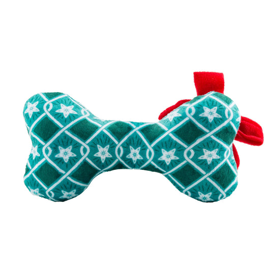 Happy Howlidays Bone Dog Toy