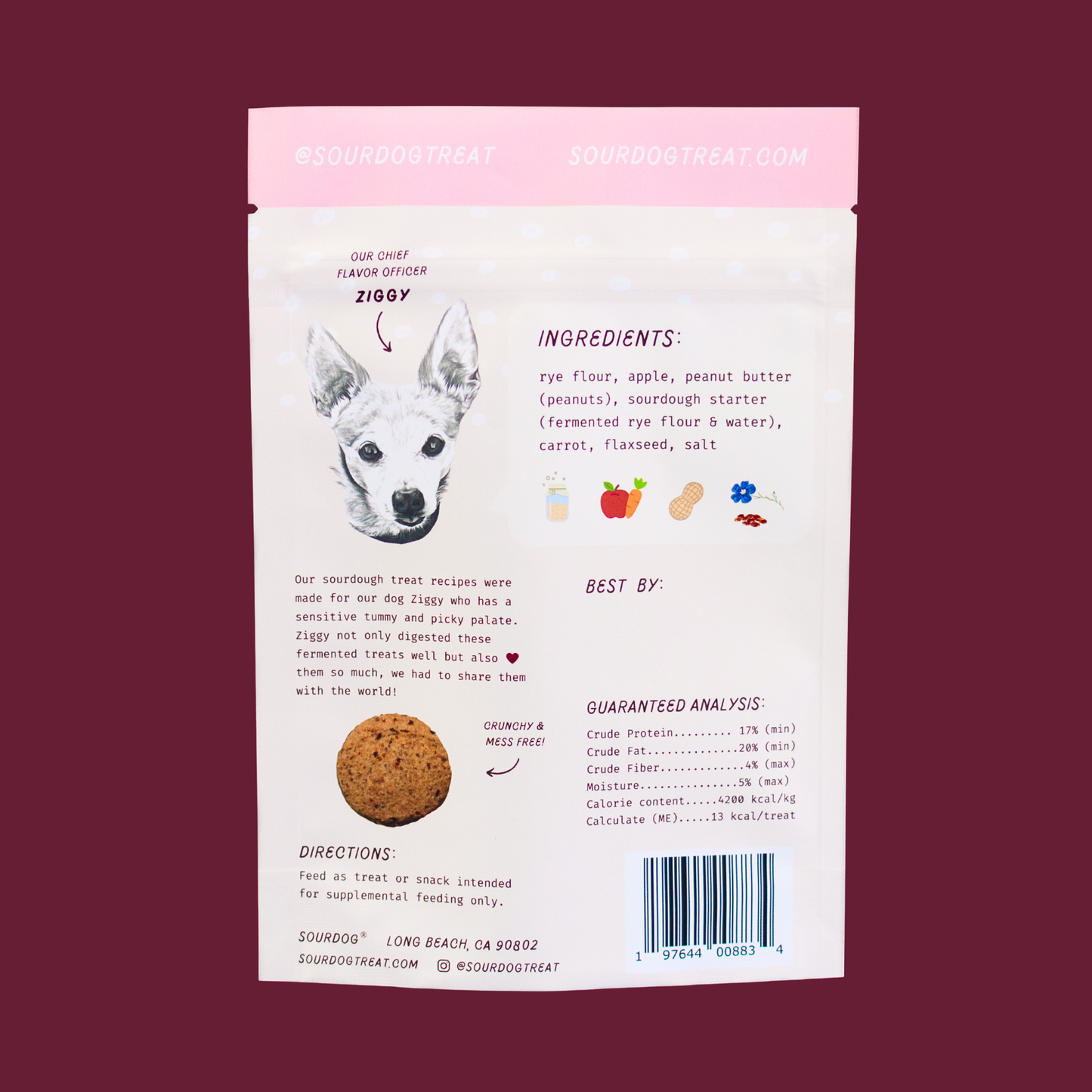 Apple + Carrot Sourdough Dog Treats