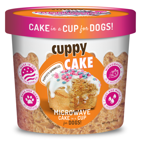 Dog Birthday Cake in A Cup - Pumpkin
