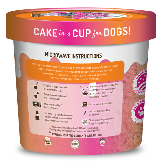Dog Birthday Cake in A Cup - Pumpkin