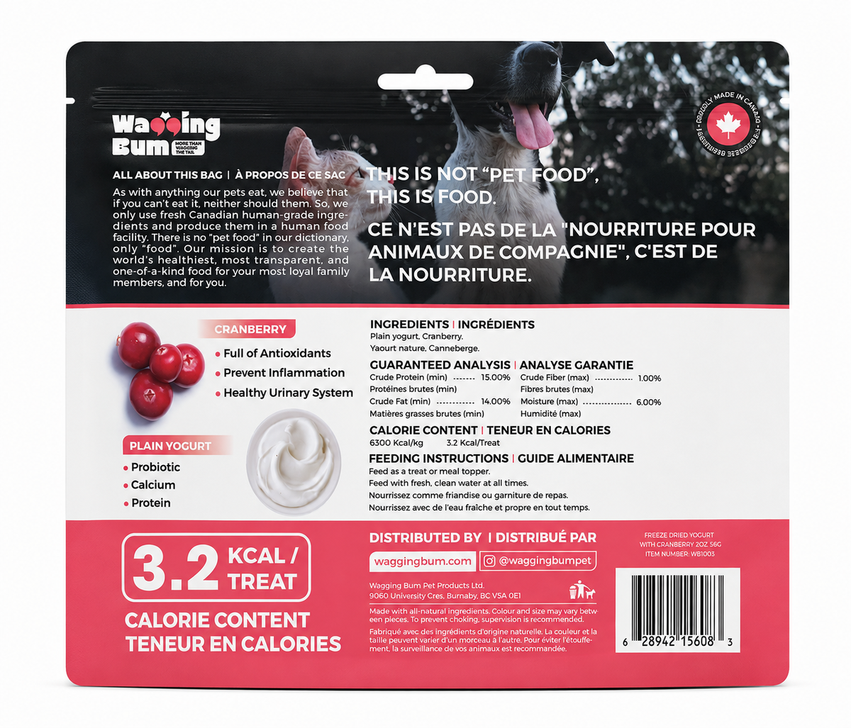 Freeze-dried Greek Yogurt with Cranberry