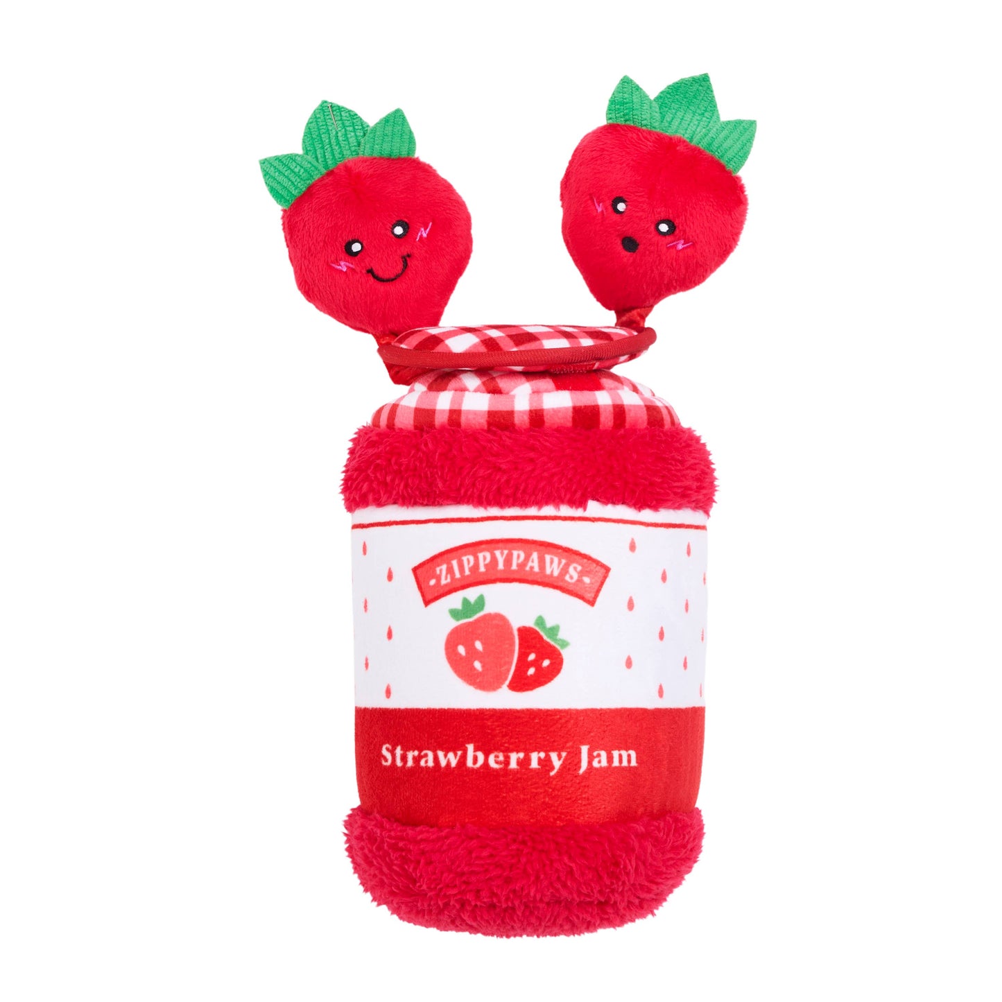 Strawberry Jam Jar Dog Toy