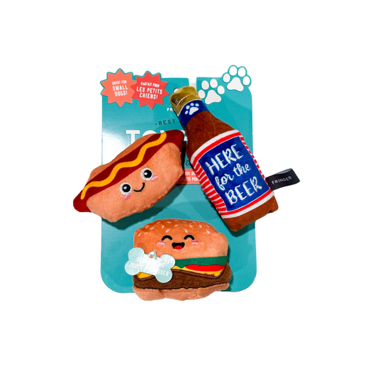 Red, White, and Barbecue Mini Dog Toy