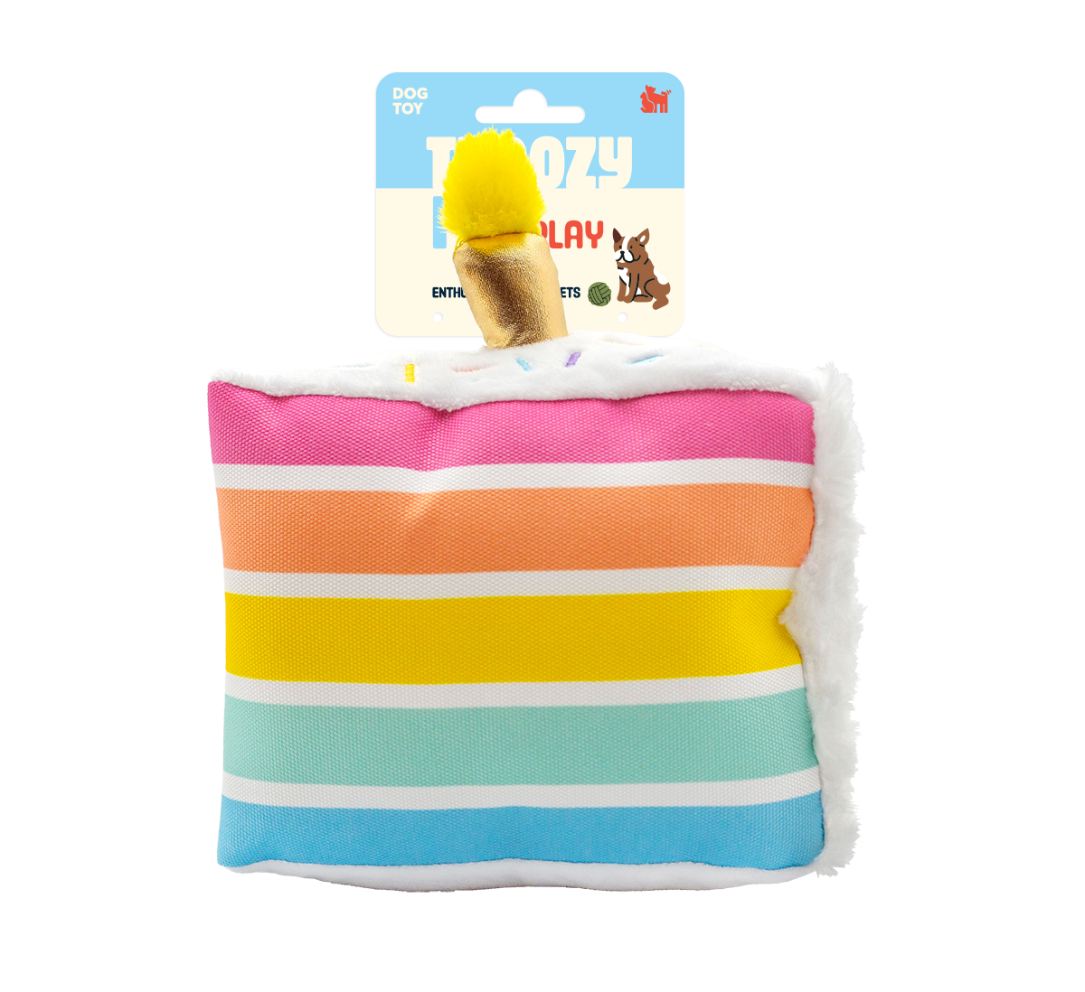 Birthday 5-Layer Cake Plush Dog Toy