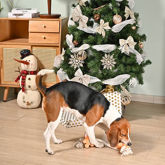 Holiday Gingerbread Man Dog Toy