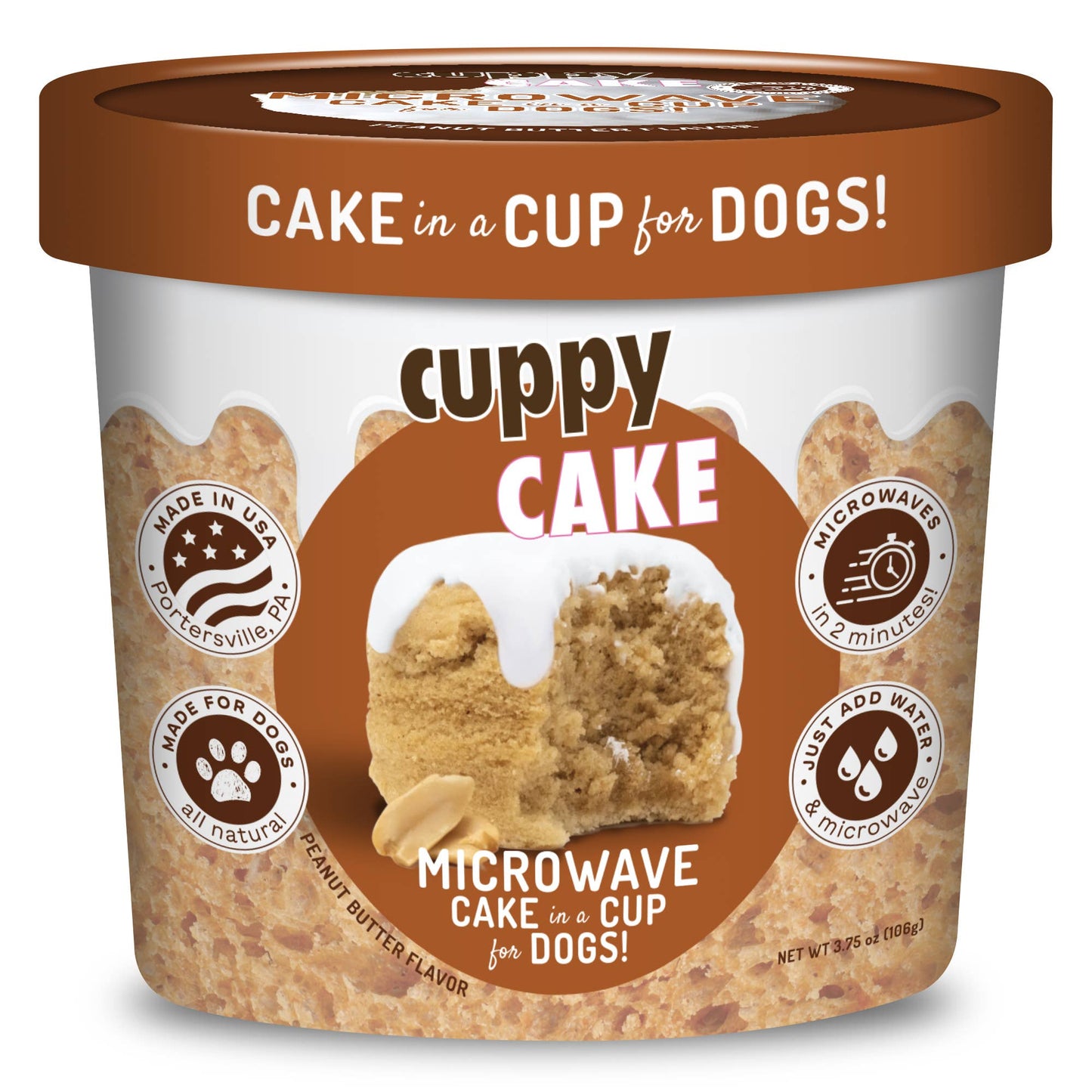 Dog Birthday Cake in A Cup - Peanut