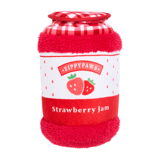 Strawberry Jam Jar Dog Toy