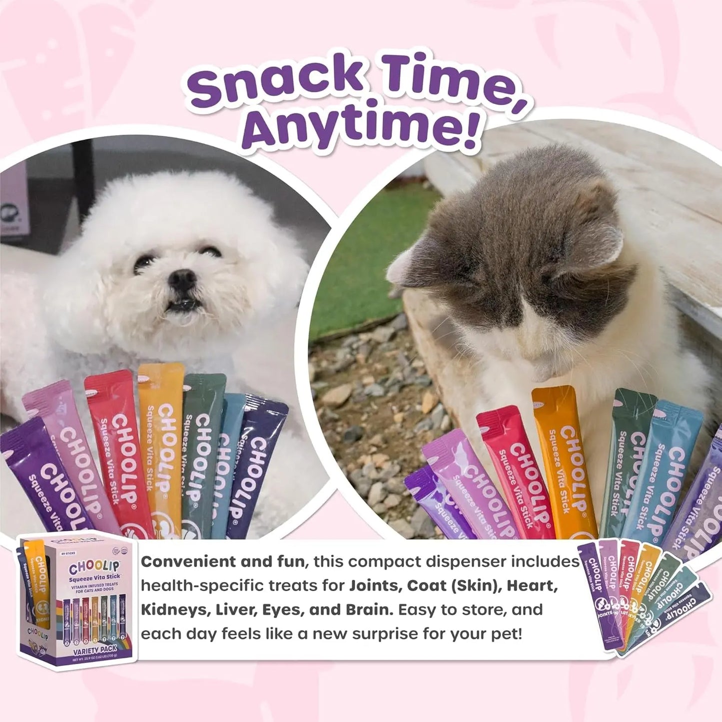 Choolip Squeeze Vita Stick Variety Dog and Cat Treats