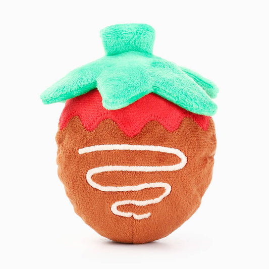 Chocolate Covered Strawberry Dog Toy