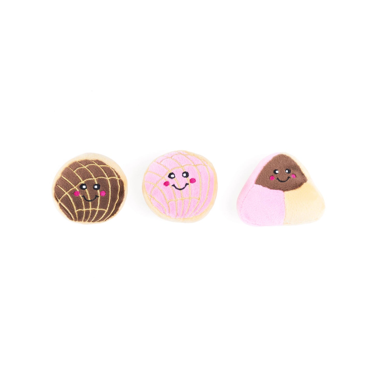 Miniz 3-Pack Pan Dulce Dog Toys