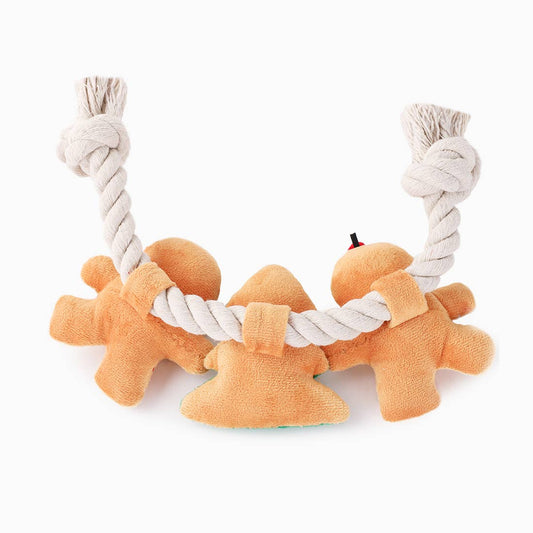 Holiday Gingerbread Man Dog Toy