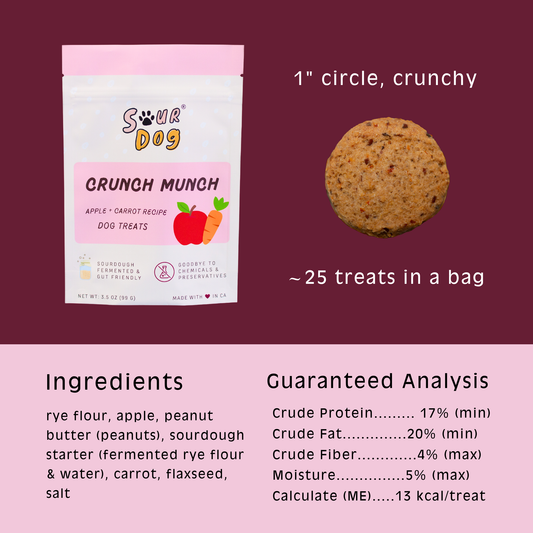 Apple + Carrot Sourdough Dog Treats