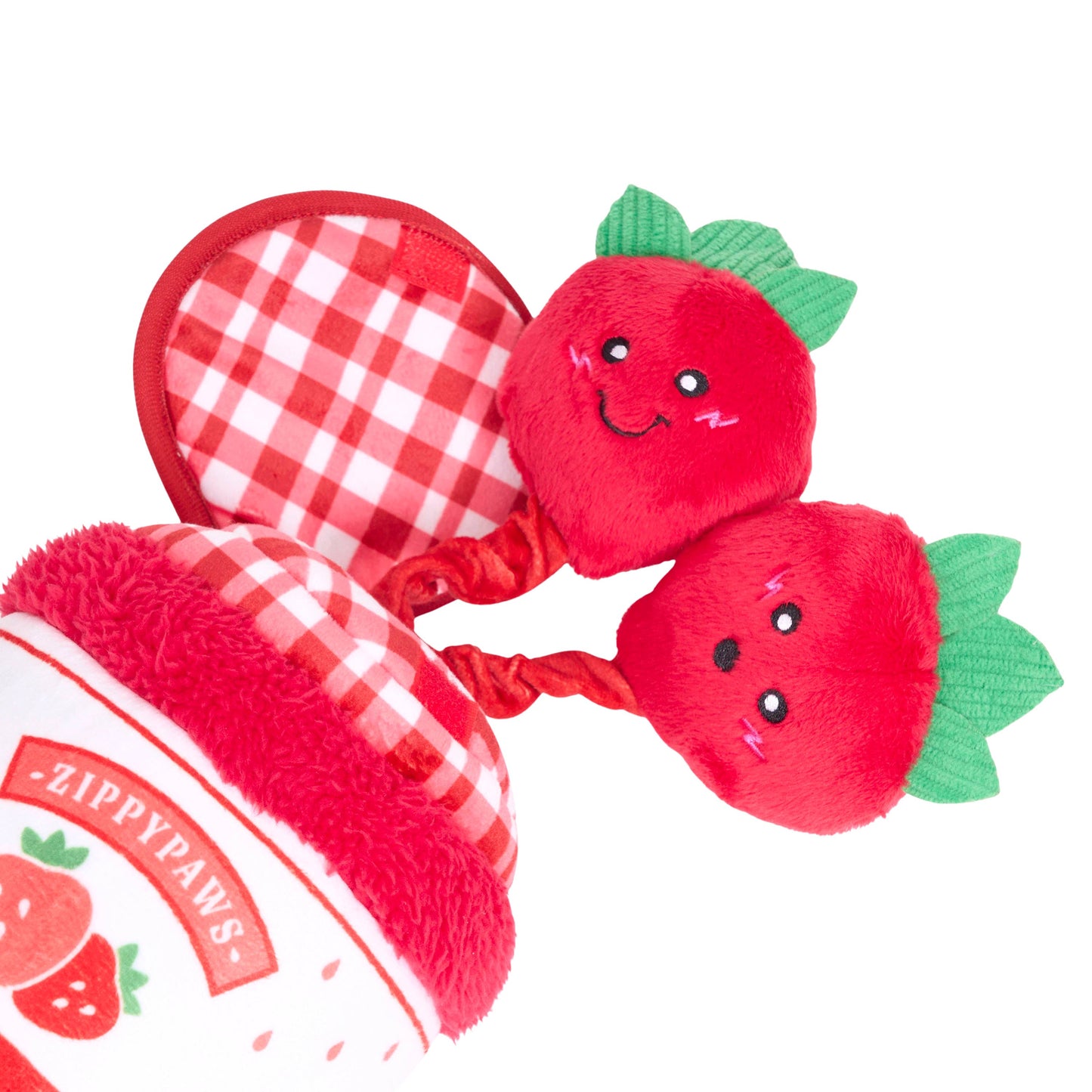Strawberry Jam Jar Dog Toy
