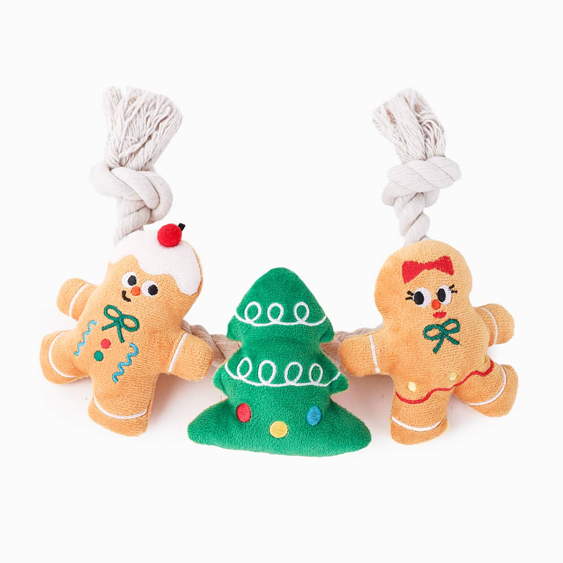 Holiday Gingerbread Man Dog Toy