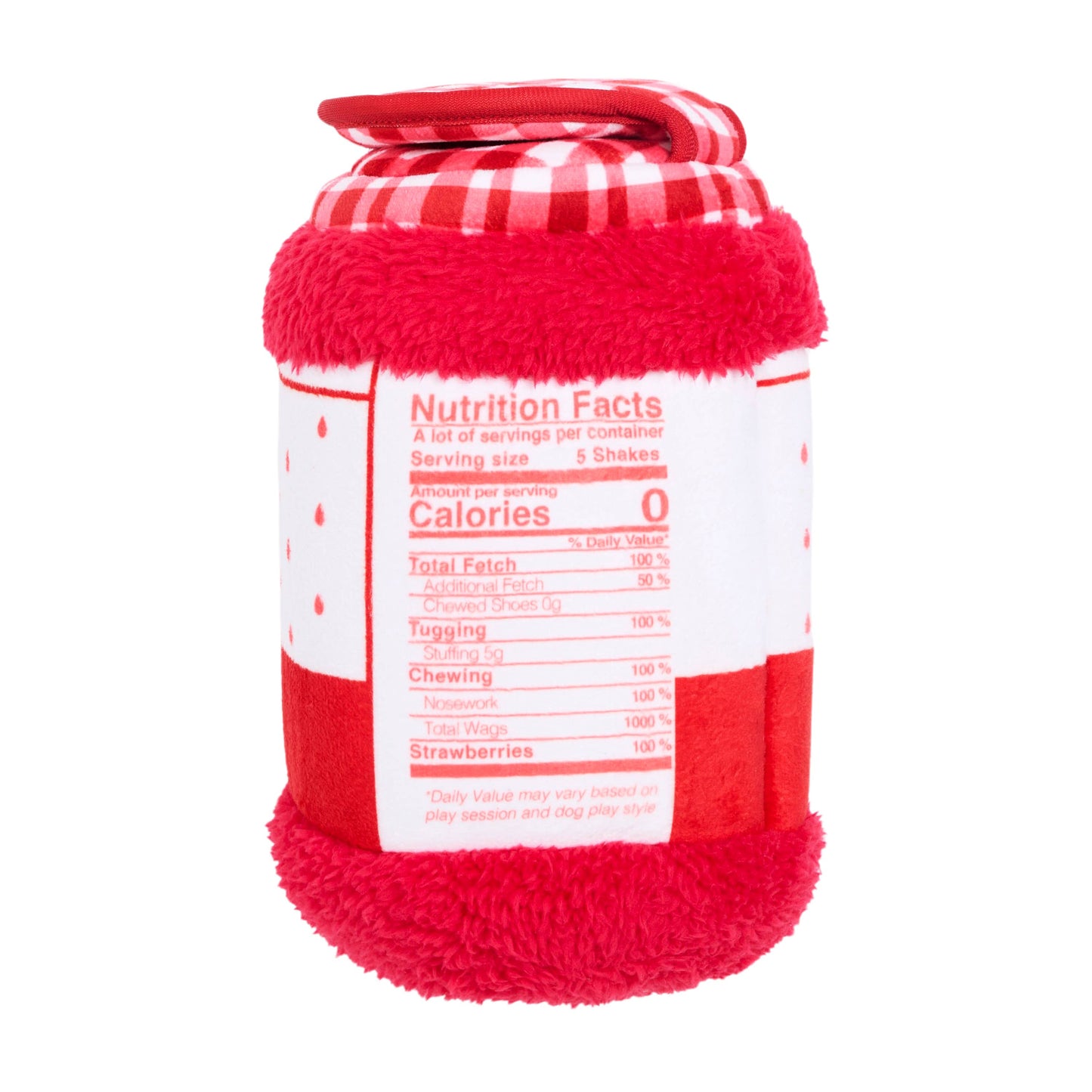 Strawberry Jam Jar Dog Toy