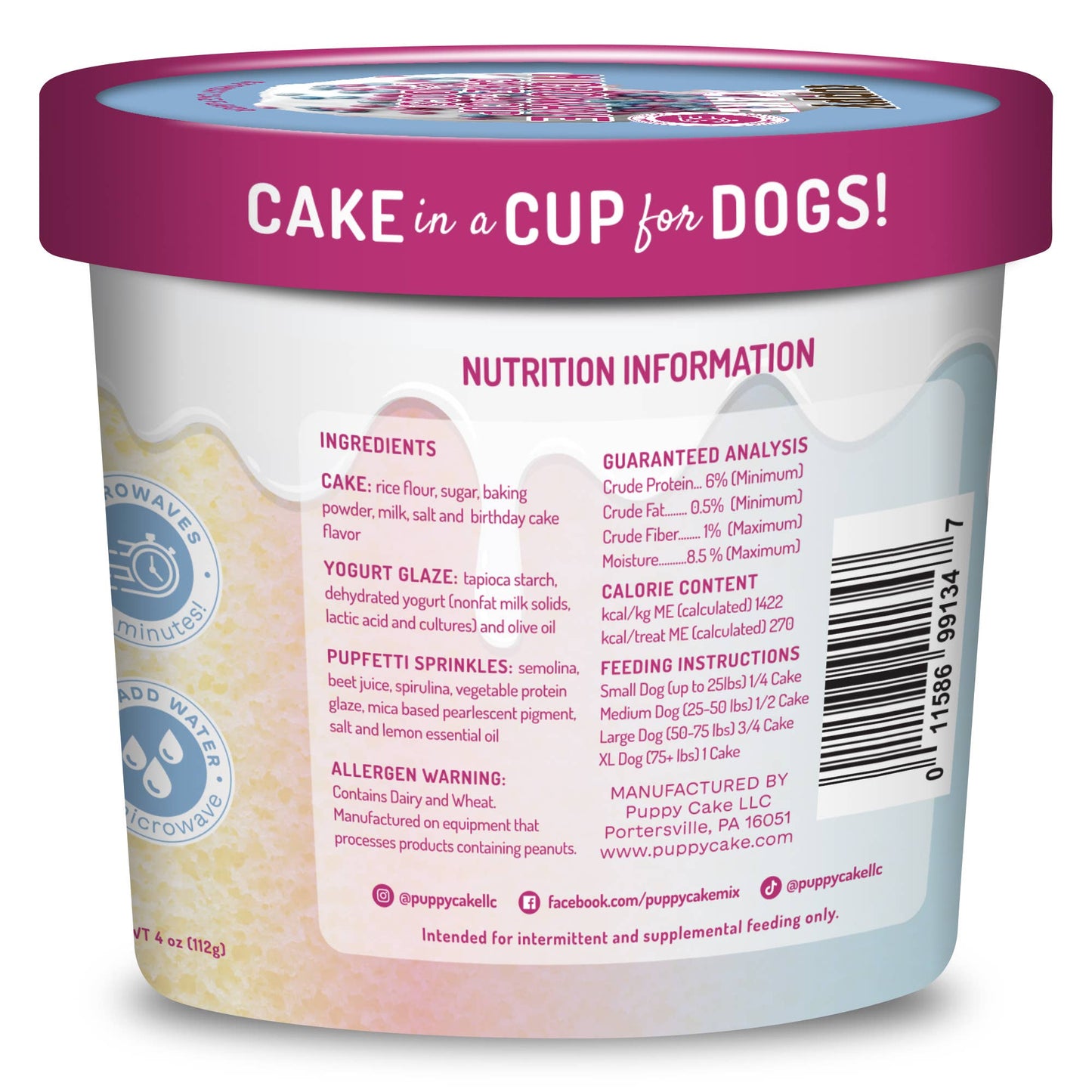 Dog Birthday Cake in A Cup