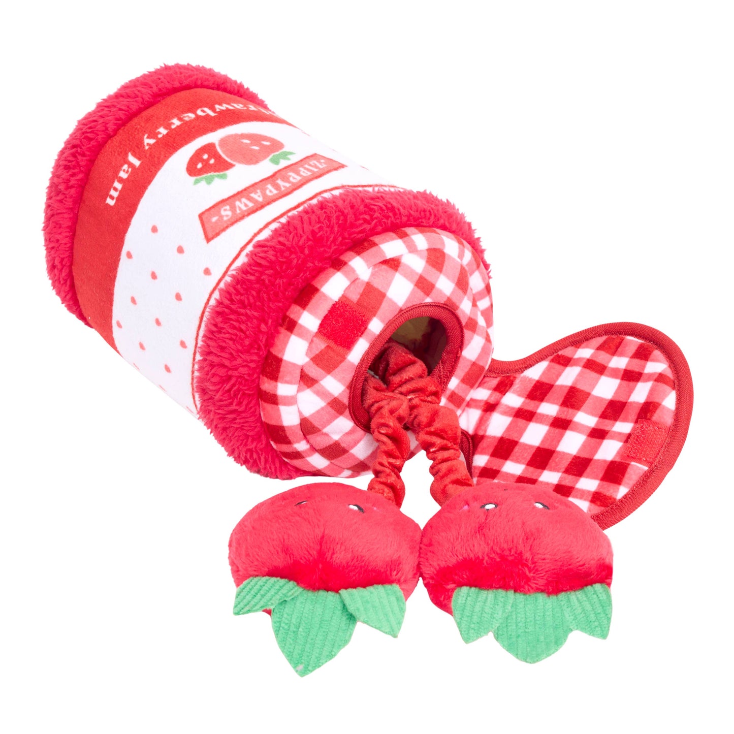 Strawberry Jam Jar Dog Toy
